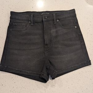 Kendall & Kylie Black Jean Shorts High-Waisted Stretchy Denim